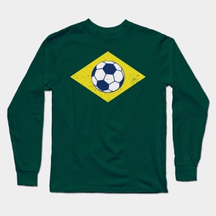 Brazil Soccer Ball Flag Long Sleeve T-Shirt